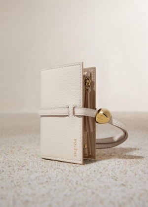 Polene Kayé Card Holder Hvite | Norge_P49748