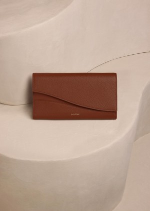 Polene Sierra Wallet Brune | Norge_P24020