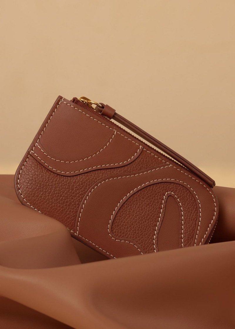 Polene Atla Card Holder Brune | Norge_P47275