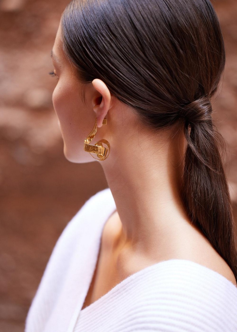 Polene Éole Spiral Earrings Gull | Norge_P97500